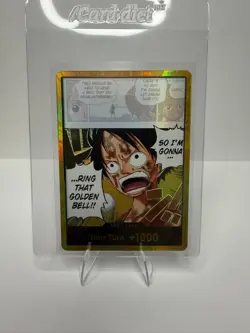 DON!! Card (Luffy) (Gold) DON!! Adventure on Kami's Island One Piece Foil NM - Image 1