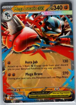 Mega Lucario ex 113/217 ME: Ascended Heroes - Pokemon Card - NM - Image 1