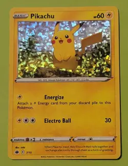 McDonald's 2022 Pikachu Holo Foil Card 7/15 Pokemon - Image 1