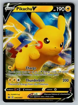 Pikachu V - Promo SWSH: Sword & Shield Promo Cards SWSH061 NM - Image 1
