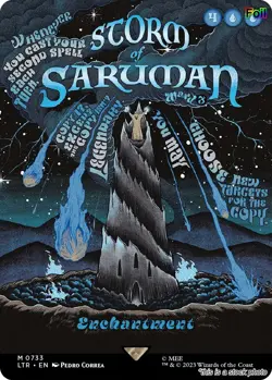 Storm of Saruman (Borderless Poster) [LTR - 733] - NM [Foil] TCG MTG - Image 1