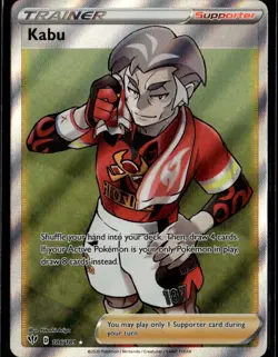 Kabu Full Art Ultra Rare SWSH03: Darkness Ablaze 186/189 Supporter Holo Pokemon - Image 1
