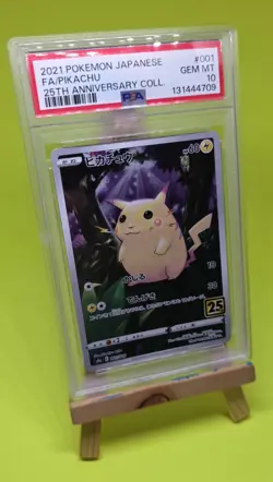 Pokemon Pikachu 001/028 S8a: 25th Anniversary Collection Holo (Japanese) PSA 10 - Image 1