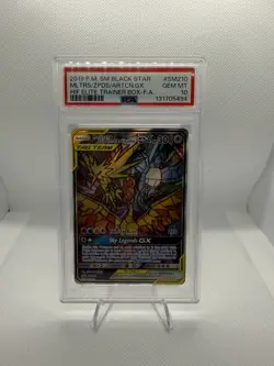 Pokemon Moltres & Zapdos & Articuno GX TAG TEAM SM210 Full Art Promo Holo PSA 10 - Image 1