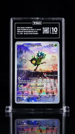 2024 POKEMON TWM POKEMON CENTER ETB PROMO SVP #123 TEAL MASK OGERPON TAG 10 - Image 1