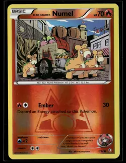 Team Magma's Numel 1/34 Double Crisis Reverse Holo Common Pokemon - Image 1