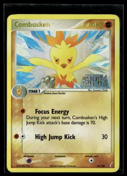 Combusken 16/100 Crystal Guardians Reverse Holo Rare Pokemon - Image 1