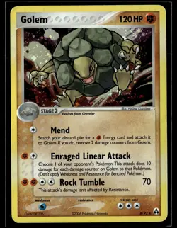 Golem 6/92 Legend Maker Rare Holo Pokemon - Image 1