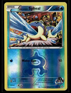 Team Aqua's Spheal 3/34 Double Crisis Reverse Holo Common Pokemon - Image 1