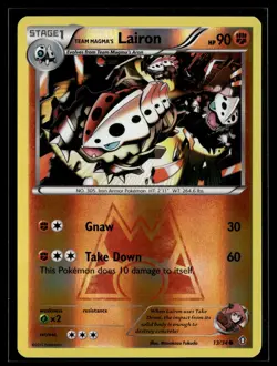 Team Magma's Lairon 13/34 Double Crisis Reverse Holo Common Pokemon - Image 1