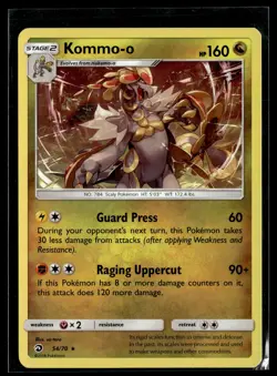 Kommo-o 54/70 Dragon Majesty Rare Holo Pokemon - Image 1