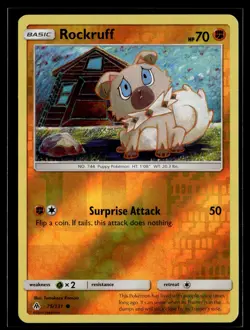 Rockruff 75/131 Forbidden Light Reverse Holo Common Pokemon - Image 1