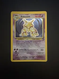 POKEMON ALAKAZAM TCG 1/130 BASE SET 2 HOLO RARE - Image 1