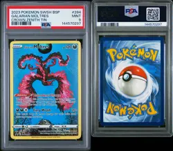 2023 POKEMON SWSH BLACK STAR PROMO CROWN ZENITH TIN #284 GALARIAN MOLTRES PSA 9 - Image 3