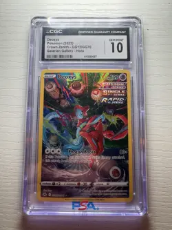 2023 POKEMON CROWN ZENITH GALARIAN GALLERY HOLO DEOXYS CGC 10 GEM MINT - Image 1