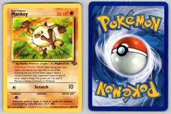 Mankey 55/64 Unlimited Common Jungle Pokemon Moderately Played - Image 3