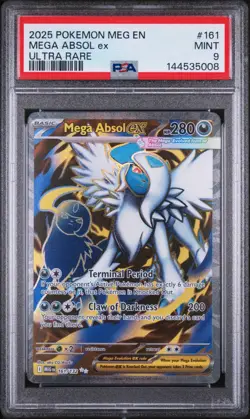2025 POKEMON MEG EN-MEGA EVOLUTION ULTRA RARE #161 MEGA ABSOL EX PSA 9 FREE S&H - Image 1