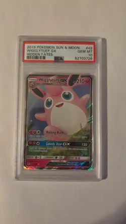 Pokemon Wigglytuff GX 42/68 Hidden Fates Holo Ultra Rare PSA 10 (2019) - Image 1