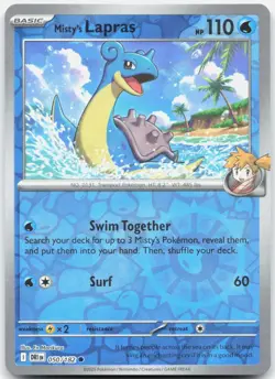 Misty's Lapras 050/182 Common Destined Rivals Pokemon Reverse Holo Near Mint - Image 1