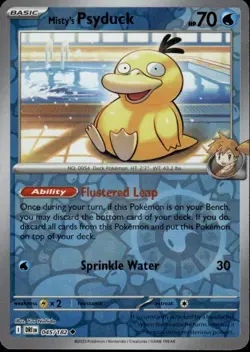 MISTY'S PSYDUCK 045/182 DESTINED RIVALS UC POKEMON REVERSE HOLO NM/M - Image 1