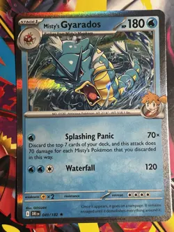 Pokemon Destined Rivals Holo Rare 049/182 Misty's Gyarados NM - Image 1