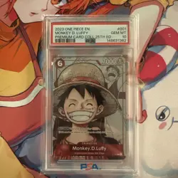 2023 One Piece Monkey D Luffy P-001 25th Anniversary Promo PSA 10 English - Image 1