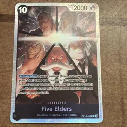 FIVE ELDERS OP13-082 SUPER RARE CARRYING ON HIS WILL ONE PIECE FOIL NEAR MINT - Image 1