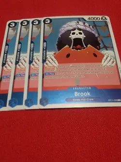 OP11-056 Brook (R) A Fist of Divine Speed One Piece CCG x4 Playset - Image 1