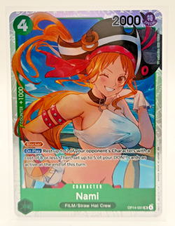 One Piece TCG Nami OP14-031 SR Super Rare Green FILM Straw Hat NM - Image 1