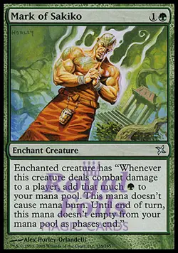 Mark of Sakiko 1x FOIL BOK MTG Betrayers Kamigawa Uncommon MINT green - Image 1
