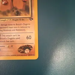 Pokemon Brock's Dugtrio 22/132 Gym Challenge Rare Unlimited - Image 5