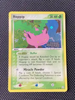 Hoppip 57/109 Swirl Team Rocket Returns Reverse Holo STAMPED LP/NM - Image 1