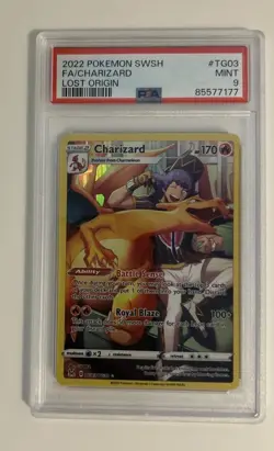 2022 Pokemon Lost Origin #TG03 - Charizard - PSA 9 Mint! - Image 3