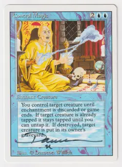Signed Control Magic LP Revised Edition Artist Dameon Willich 1994 MTG Vintage! - Image 1