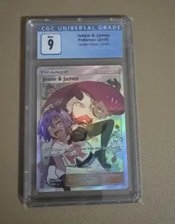 2019 Pokemon SM Hidden Fates Jesse and James Full Art 68/68 CGC 9 Holo Trainer - Image 1