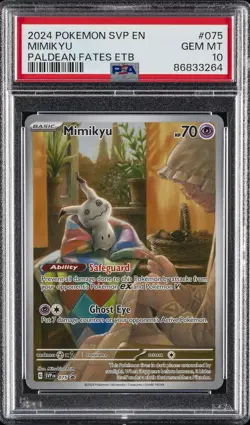 2024 POKEMON SVP EN-SV BLACK STAR PROMO #075 MIMIKYU PSA 10 - Image 1