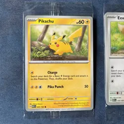 Pokemon Together Stamped Pikachu and Eevee Sealed 025 133/ 165 Pokemon TCG - Image 2