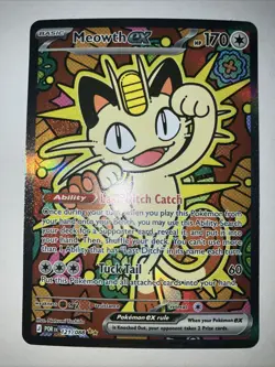 Meowth ex 121/088 ENGLISH Special Illustration Rare - Perfect Order SIR Pokemon - Image 1