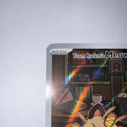 Pokemon Team Rocket's Meowth 203/182 Sv10 Destined Rivals IR - Image 3