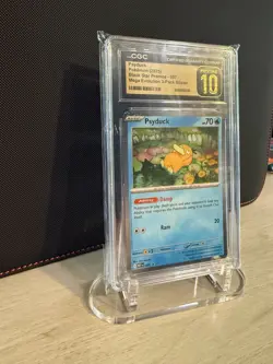 CGC 10 Pristine Psyduck 007 MEP Black Star Promo Pokemon Mega Evolution 3-Pack - Image 3