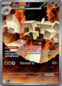 Garganacl 147/132 Illustration Rare Mega Evolution Pokemon Near Mint - Image 1