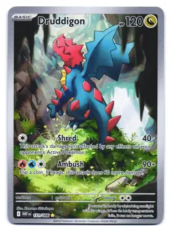Druddigon 151/086 Illustration Rare White Flare Pokemon NM - Image 1