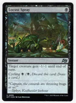 MTG Aetherdrift *FOIL* U Locust Spray #0095 - Image 1