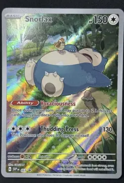 Snorlax 051 Promo 151 Scarlet & Violet Promo Holo English 2023 - Image 1