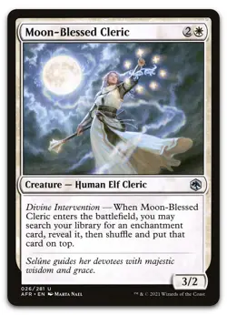 Moon-Blessed Cleric #26 (NM) Forgotten Realms AFR Magic MTG - Image 1