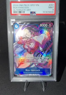 Boa Hancock OP07-051 500 Years in the Future Super Rare Foil Alt Art PSA 9 2024 - Image 1