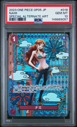 2023 ONE PIECE JAPANESE OP05-AWAKENING OF THE NEW ERA #016 NAMI PSA 10 - Image 1