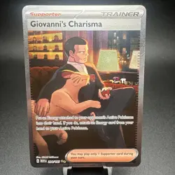 Giovanni's Charisma 204/165 Sv: Scarlet & Violet 151 Holo NM Pokemon Card - Image 1