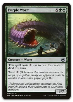 Purple Worm #201 (NM) Forgotten Realms AFR Magic MTG - Image 1