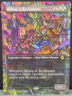 Bebop & Rocksteady 204 BORDERLESS TMNT Teenage Mutant Ninja Turtles MTG Card NM - Image 1